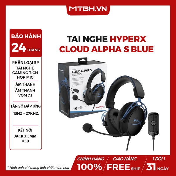 TAI NGHE HYPERX CLOUD ALPHA S BLUE