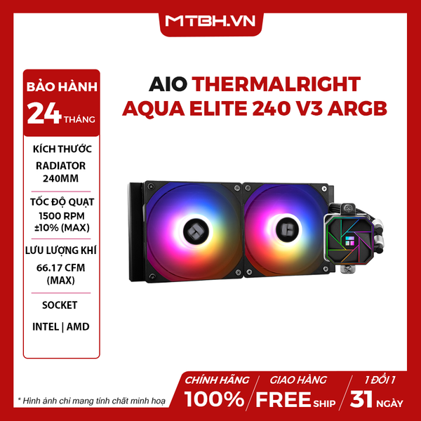 TẢN NHIỆT NƯỚC THERMALRIGHT AQUA ELITE 240 V3 ARGB