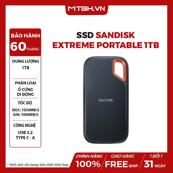 Ổ Cứng Di Động SSD SanDisk Extreme Portable 1TB