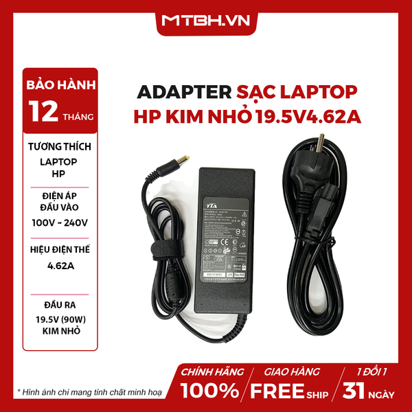ADAPTER SẠC LAPTOP HP KIM NHỎ 19.5V4.62A