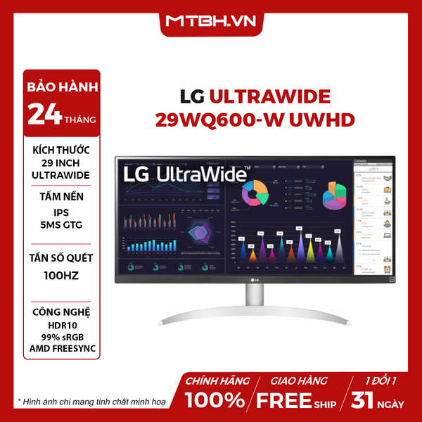 MÀN HÌNH LCD LG ULTRAWIDE 29WQ600-W 29.0