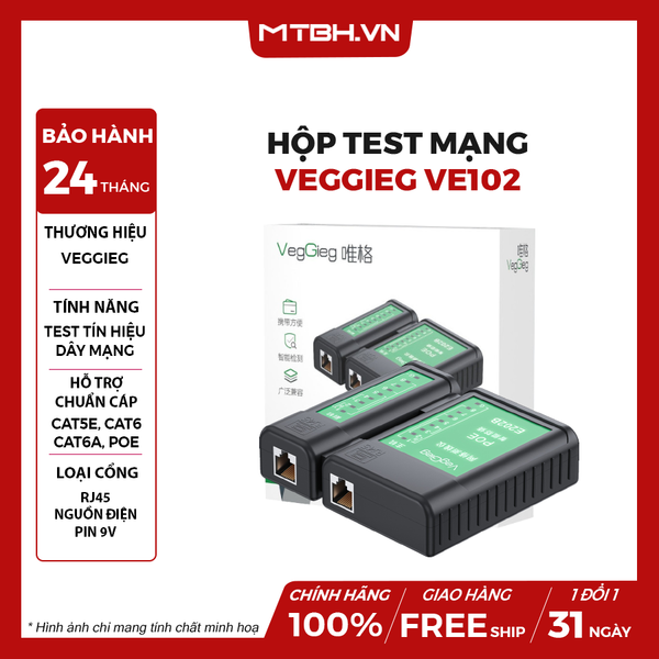 HỘP TEST MẠNG VEGGIEG VE102 - CHÍNH HÃNG