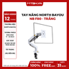 TAY NÂNG MÀN HÌNH NORTH BAYOU NB F80 - TRẮNG