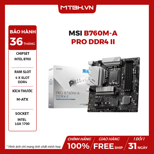 MAIN MSI B760M-A PRO DDR4 II 4xDDR4