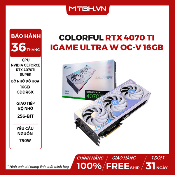 VGA Colorful RTX 4070 Ti iGame Ultra W OC-V 16GB