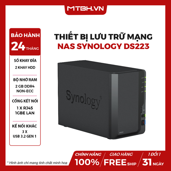 THIẾT BỊ LƯU TRỮ MẠNG NAS SYNOLOGY DS223