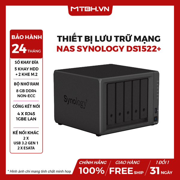 THIẾT BỊ LƯU TRỮ MẠNG NAS SYNOLOGY DS1522+