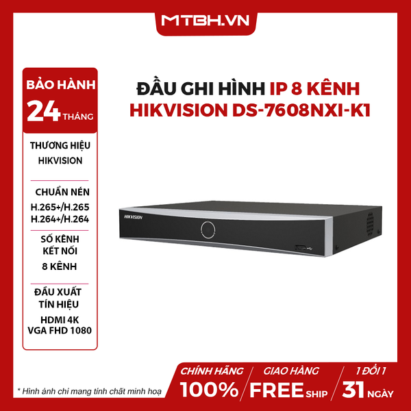 Đầu Ghi Hình IP 8 Kênh HIKVISION DS-7608NXI-K1
