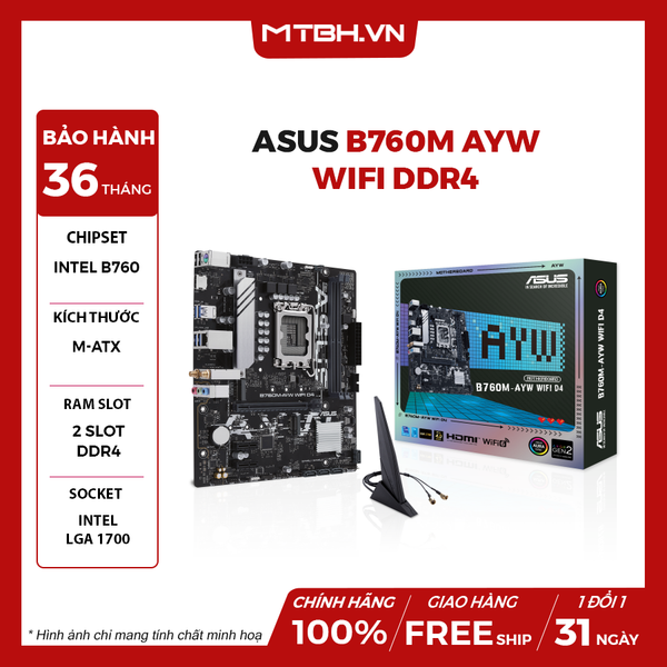 Main Asus B760M AYW Wifi DDR4