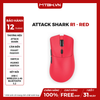 CHUỘT GAMING KHÔNG DÂY ATTACK SHARK R1 - ĐỎ / Pixart 3311 / BLUETOOTH / WIRELESS 2.4G / Type-C | SIÊU NHẸ 59G