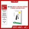 Bộ chia USB 2.0 + đầu đọc thẻ nhớ 5 trong 1 VEGGIEG VC303