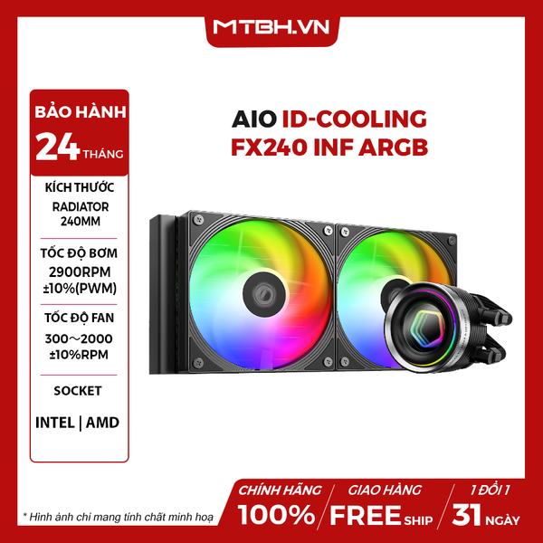 BỘ TẢN NHIỆT NƯỚC ID-COOLING FX240 INF ARGB