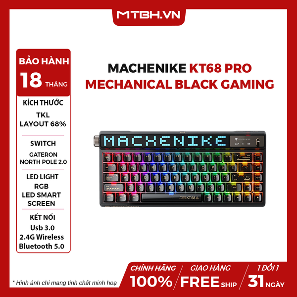 Bàn Phím Cơ Machenike KT68 Pro Mechanical Black Gaming