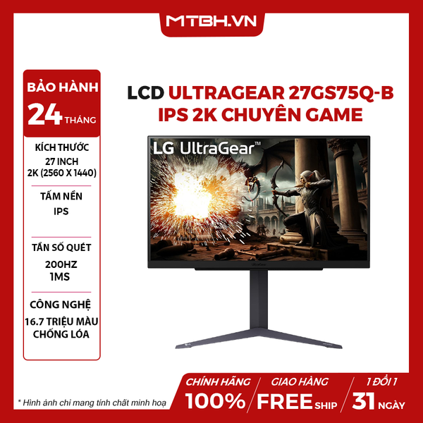 MÀN HÌNH LCD LG ULTRAGEAR 27GS75Q-B 27
