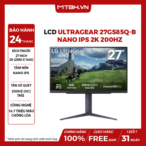 MÀN HÌNH LCD LG ULTRAGEAR 27GS85Q-B 27