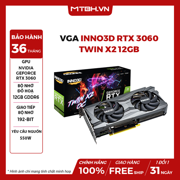 VGA Inno3D RTX 3060 TWIN X2 12GB