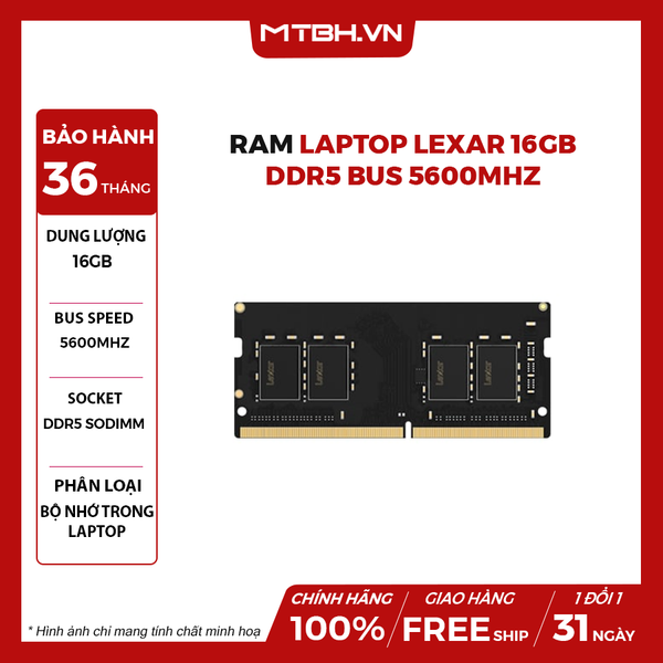 Ram Laptop Lexar 16GB DDR5 BUS 5600MHz