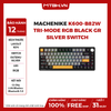 Bàn Phím Cơ Machenike K600-B82W Tri-mode RGB Black GR Silver Switch