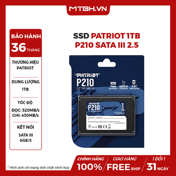 SSD Patriot 1TB P210 SATA III 2.5