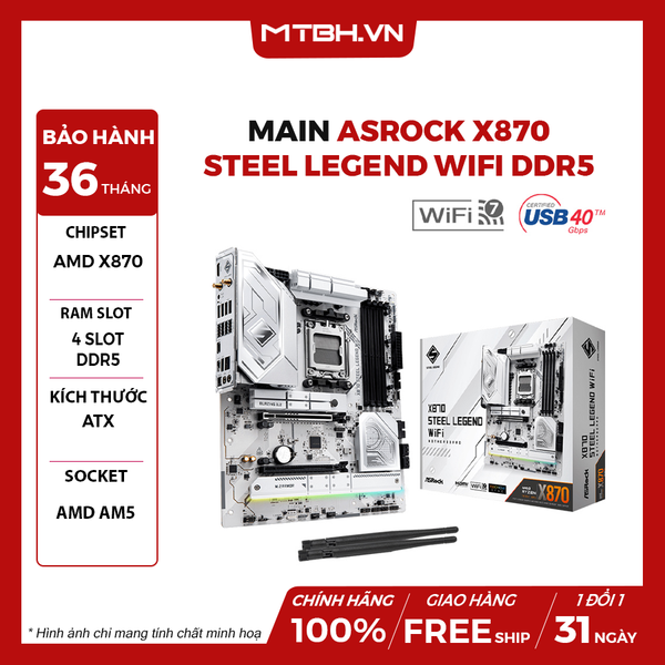MAIN ASRock X870 STEEL LEGEND WiFi DDR5