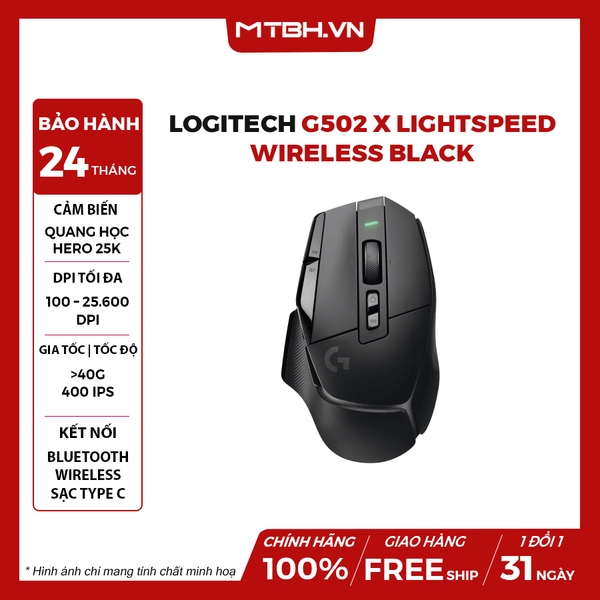 Chuột Logitech G502 X Lightspeed Wireless Black