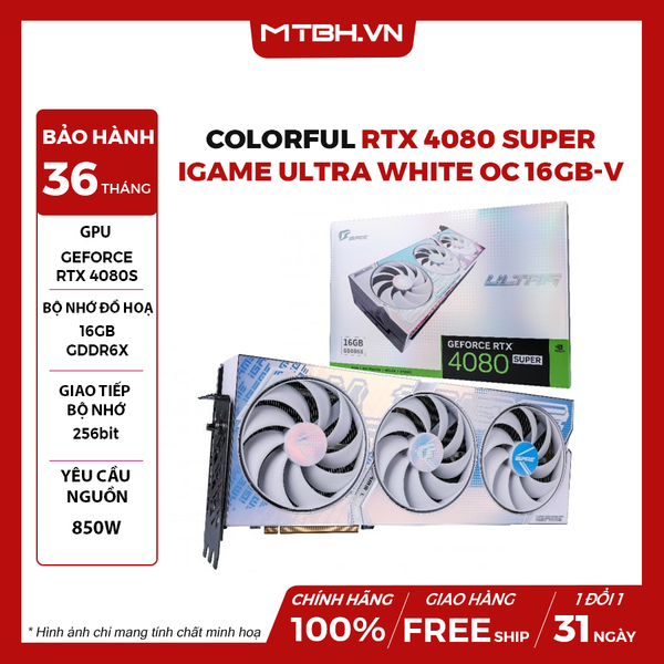 VGA Colorful RTX 4080 SUPER iGame Ultra White OC 16GB-V