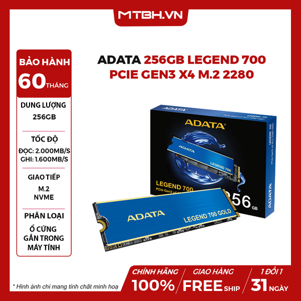 SSD Adata 256GB Legend 700 PCIe Gen3 x4 M.2 2280