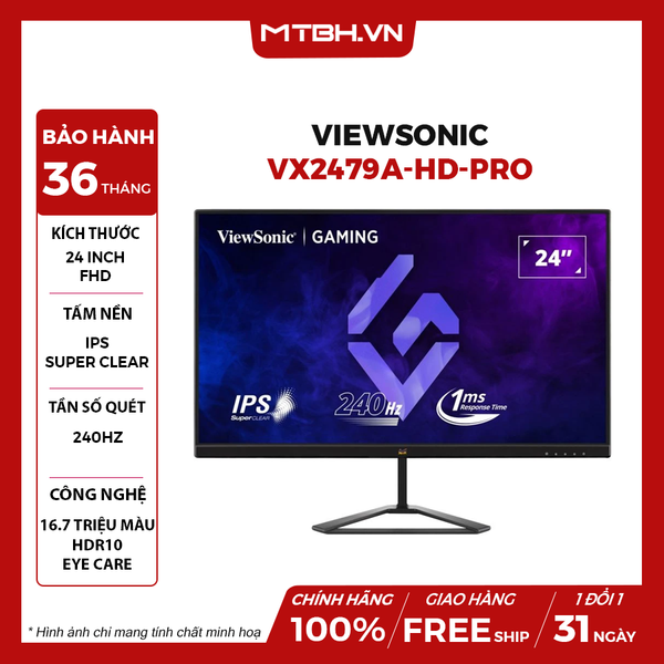 MÀN HÌNH LCD VIEWSONIC VX2479A-HD-PRO 24