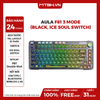 BÀN PHÍM CƠ GAMING AULA F81 3 MODE(Black, Ice soul switch)