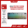 BÀN PHÍM CƠ GAMING AULA F99 PRO 3 MODE CÓ NÚM XOAY (xám đen gradient, Nimbus V3 Switch)