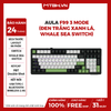BÀN PHÍM CƠ AULA F99 3 MODE (ĐEN TRẮNG XANH LÁ, Whale Sea Switch)