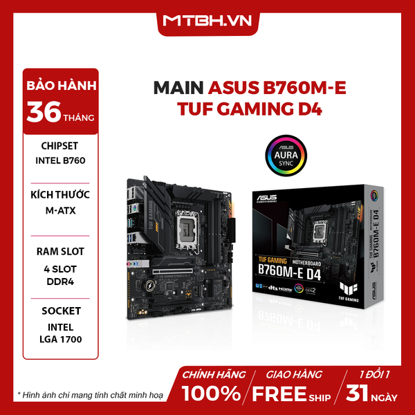 Main Asus B760M-E DDR4 TUF Gaming
