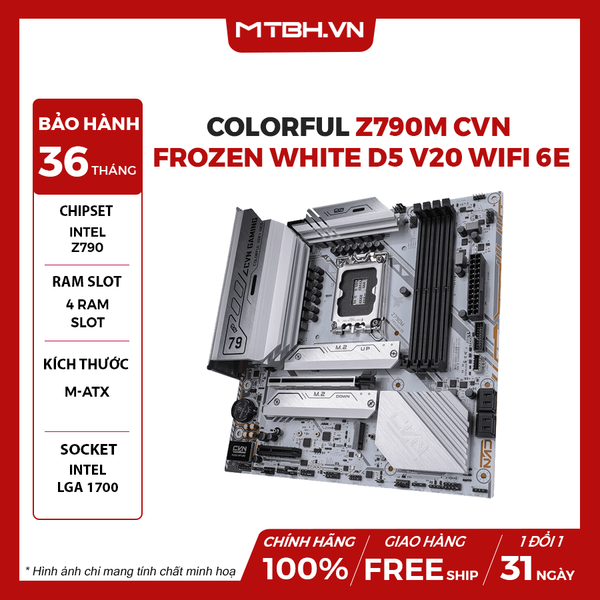 Main Colorful Z790M CVN Frozen White D5 V20 Wifi 6E