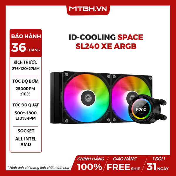 BỘ TẢN NHIỆT NƯỚC ID-COOLING SPACE SL240 XE ARGB
