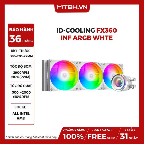 BỘ TẢN NHIỆT NƯỚC ID-COOLING FX360 INF ARGB WHTE
