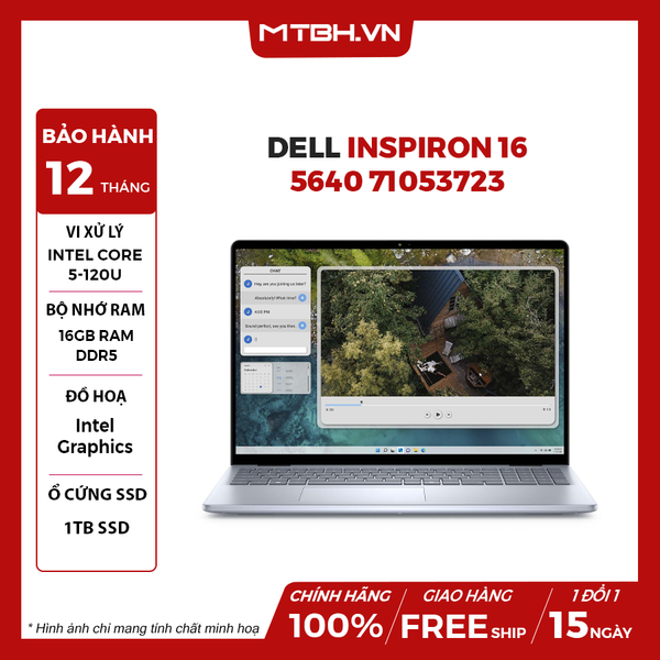 LAPTOP DELL INSPIRON 16 5640 71053723 Core 5-120U | 16GB RAM | 1TB SSD | 16