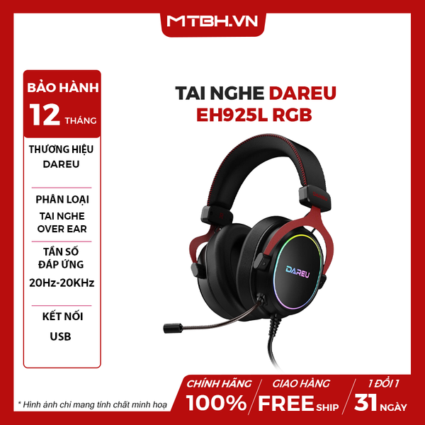 TAI NGHE DAREU EH925L RGB NEW BH 12TH