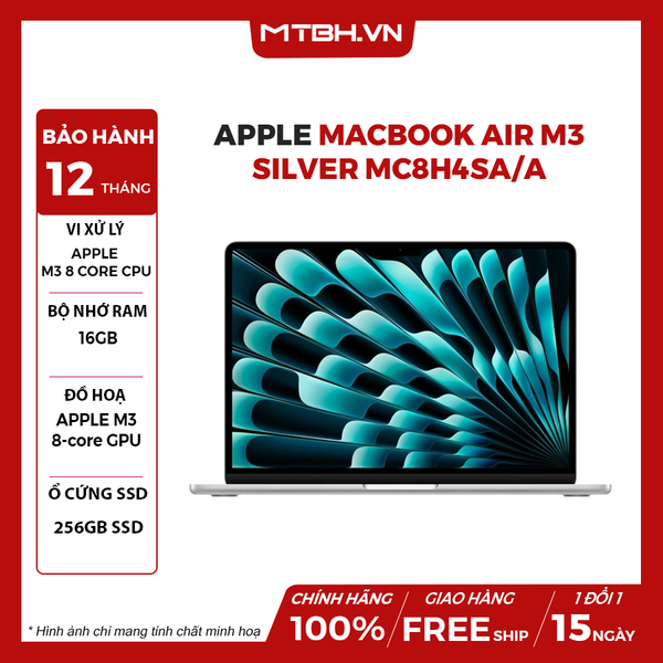 LAPTOP APPLE MACBOOK AIR M3 8CPU 8GPU | 16GB RAM | 256GB SSD | 13.6