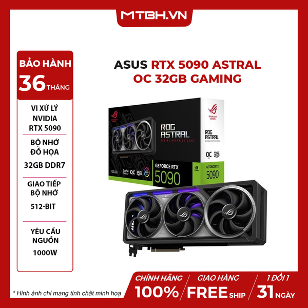 VGA ASUS RTX 5090 ROG STRIX OC 32GB GAMING GDDR7
