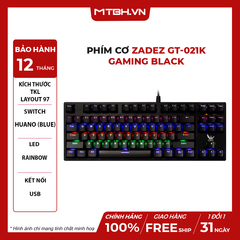Bàn Phím Cơ ZADEZ GT-021K Gaming Black