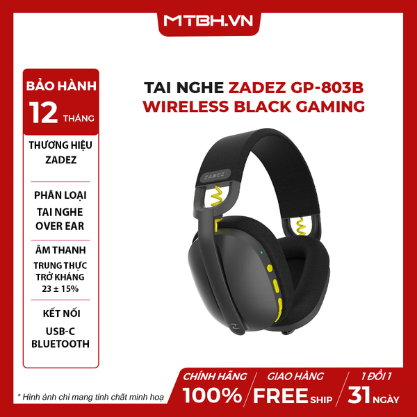 Tai Nghe ZADEZ GP-803B Wireless Black Gaming