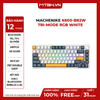Bàn Phím Cơ Machenike K600-B82W Tri-mode RGB White GR Silver Switch