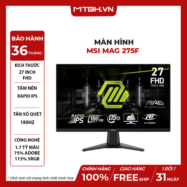 MÀN HÌNH LCD MSI MAG 275F 27