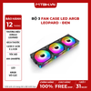 Fan Case led ARGB Leopard - Đen | Kit 3 Fan, ghép nối không dây (Gió thuận)