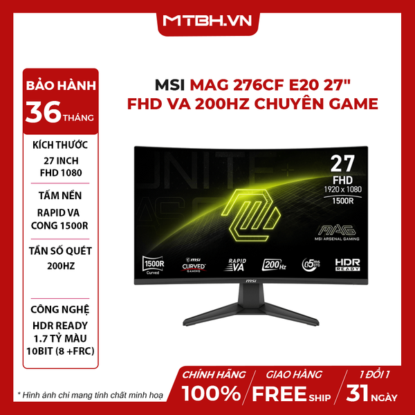 MÀN HÌNH LCD MSI MAG 276CF E20 27