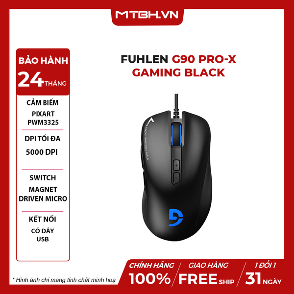 Chuột Fuhlen G90 ProX Gaming Black
