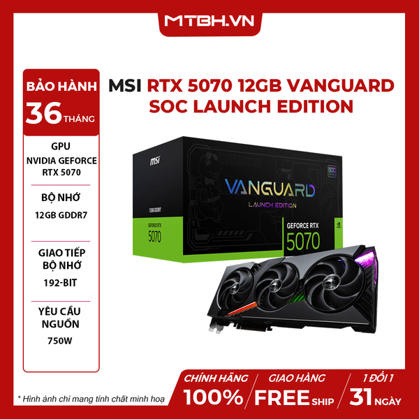 VGA MSI RTX 5070 12GB VANGUARD SOC LAUNCH EDITION