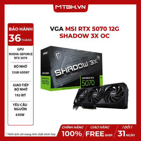 VGA MSI RTX 5070 12G SHADOW 3X OC