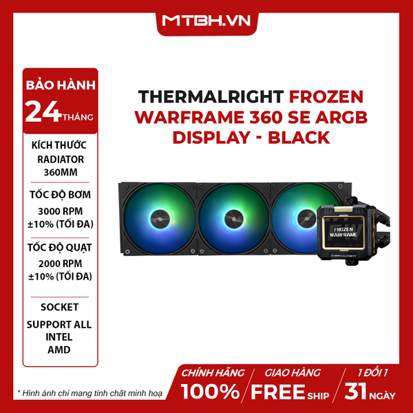 Tản Nhiệt Nước Thermalright Frozen WarFrame 360 SE ARGB Display - Black