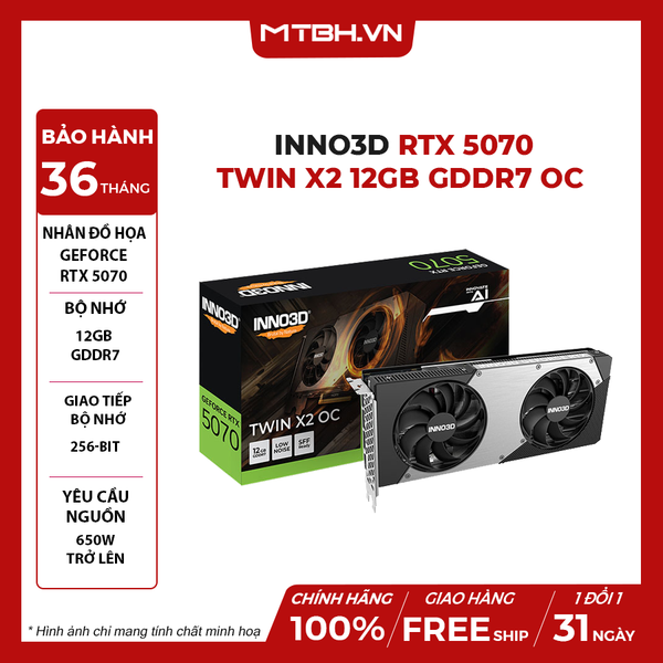 VGA Inno3D RTX 5070 TWIN X2 12GB GDDR7 OC